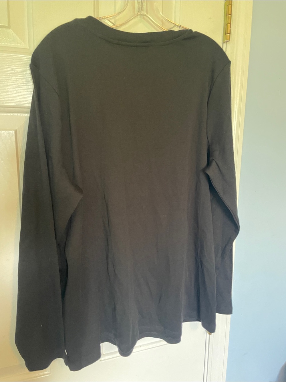Rafaella Black Long-Sleeve Top with Eyelet Shoulder Detail - Picture 5 of 5